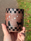Checkered Black Cat Mug