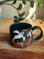 Carved Ghost and Pumpkin Scene Mug B