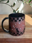 Checkered Black Cat Mug