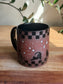 Checkered Black Cat Mug