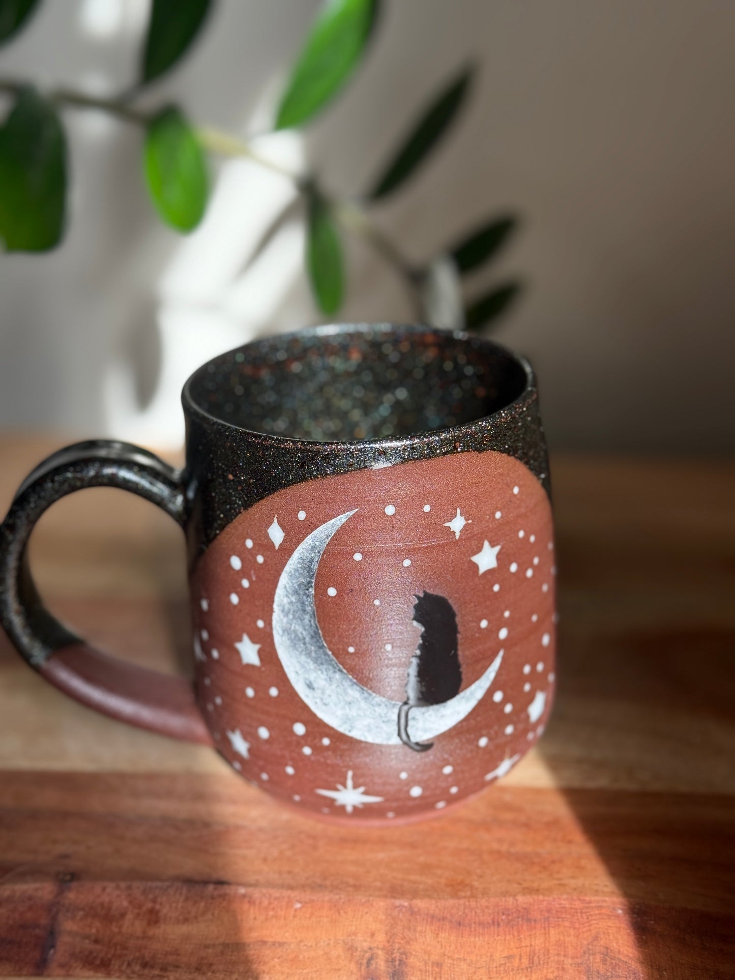 Cat Sitting on the Moon Mug