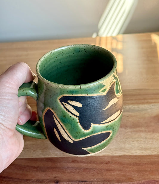 Green and Black Orca Mug