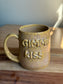 Yellow "Gimme Kiss" mug