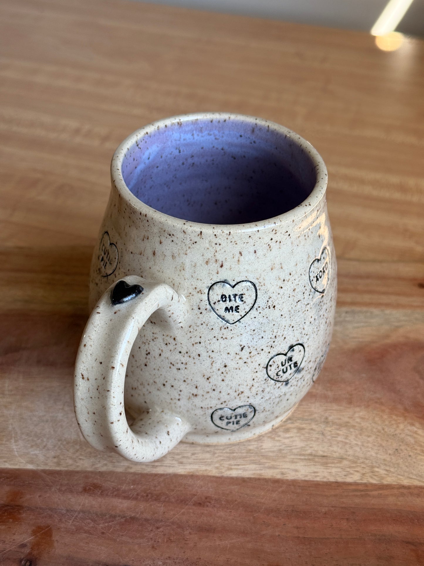 Candy Heart Mug - Black/Purple