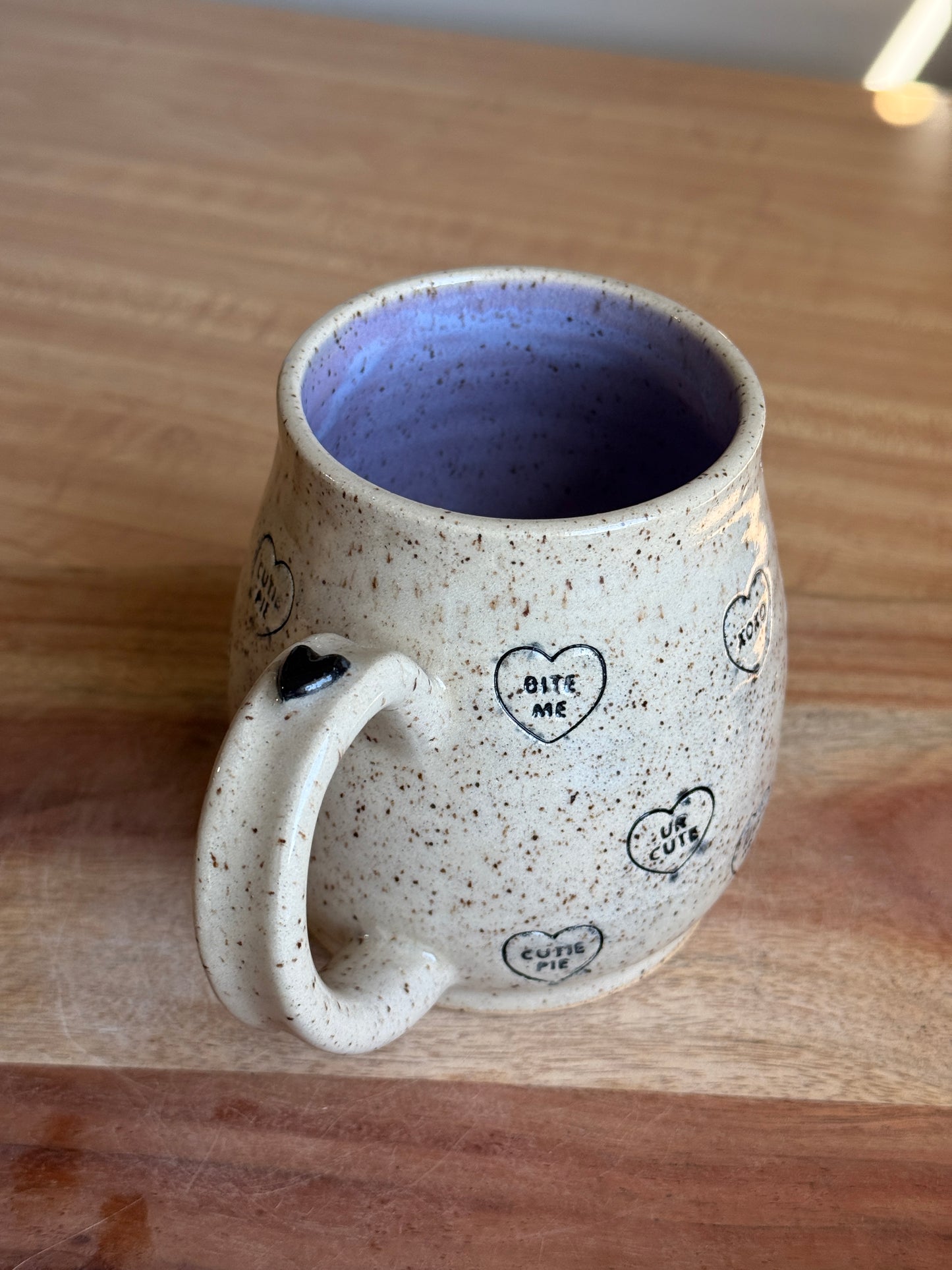 Candy Heart Mug - Black/Purple