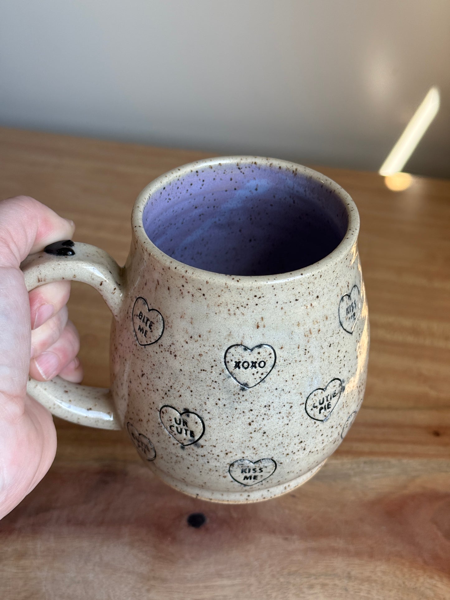 Candy Heart Mug - Black/Purple
