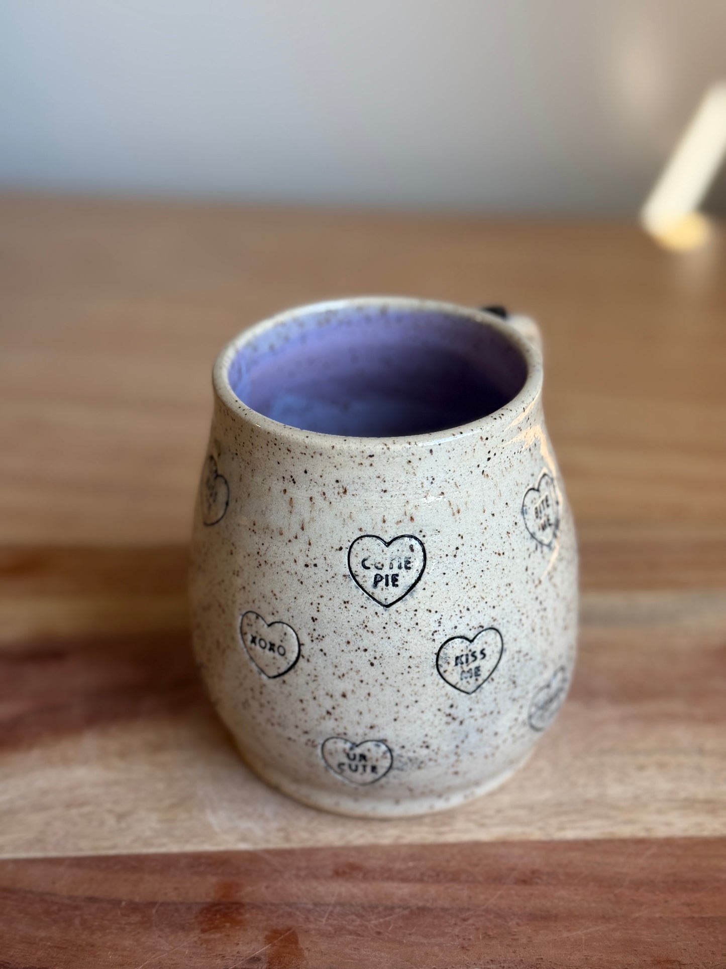 Candy Heart Mug - Black/Purple