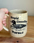 Stupid Canadian Wolf Bird Mug 6